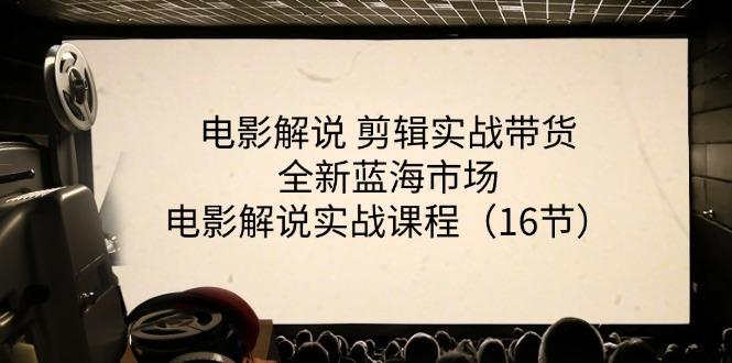 电影解说 剪辑实战带货全新蓝海市场，电影解说实战课程(16节-chywc