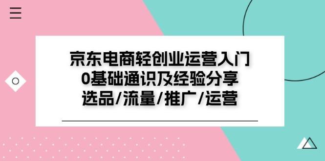 京东电商-轻创业运营入门0基础通识及经验分享：选品/流量/推广/运营-chywc