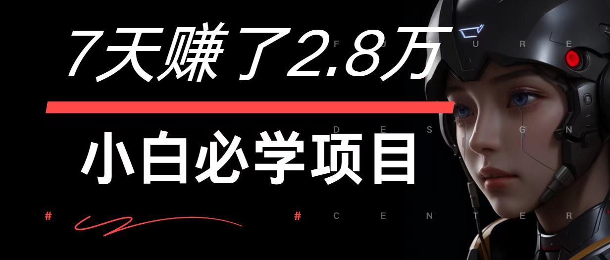 7天赚了2.8万！每单利润最少500+，轻松月入7万+小白有手就行-chywc