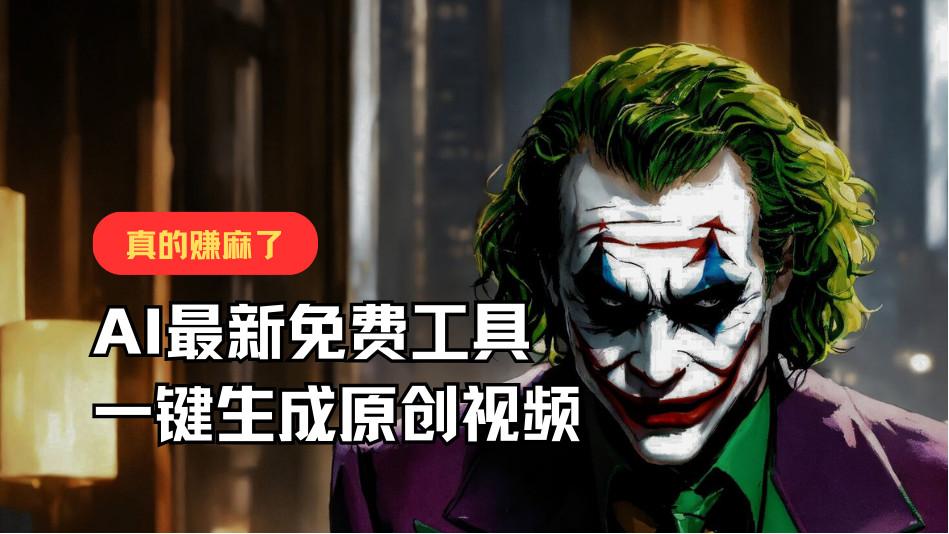最新免费AI工具，一键生成原创视频，佛系搬运，轻松月入10000+！-chywc