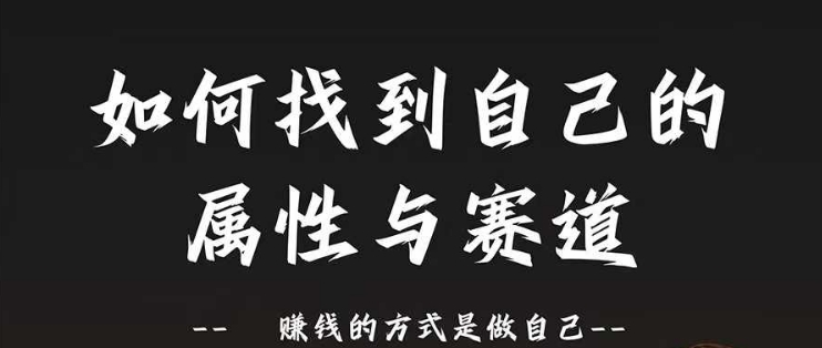 赛道和属性2.0：如何找到自己的属性与赛道，赚钱的方式是做自己-chywc