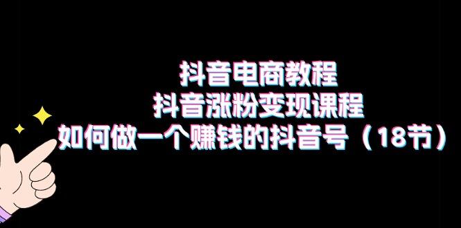 抖音电商教程：抖音涨粉变现课程：如何做一个赚钱的抖音号(18节-chywc