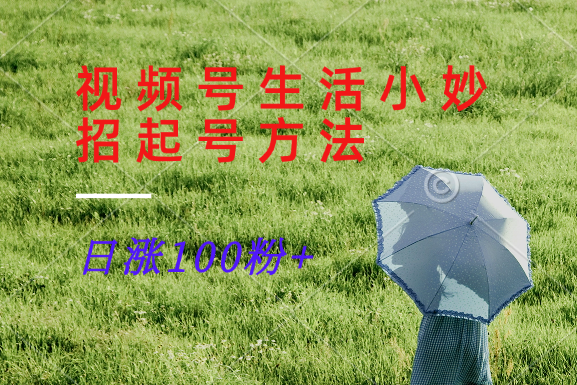 视频号生活小妙招分享赛道， 起号涨粉新方法，日涨100粉-chywc