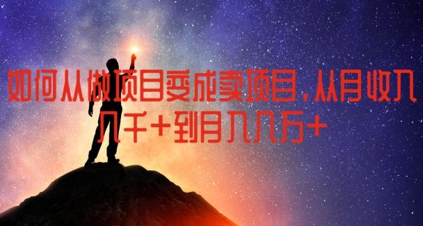 如何从做项目变成卖项目，从月收入几千到月入几万【揭秘】-chywc