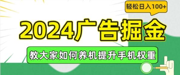 2024广告掘金，教大家如何养机提升手机权重，轻松日入100+【揭秘】-chywc
