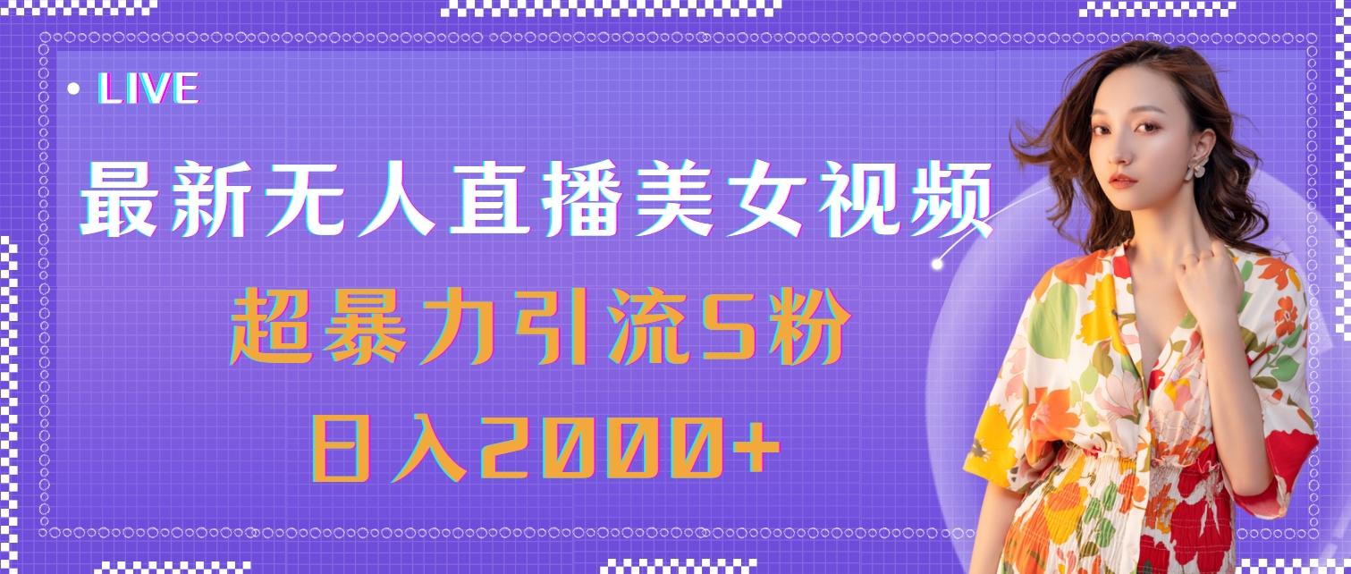 最新无人直播美女视频，超暴力引流S粉日入2000+-chywc