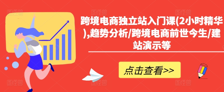 跨境电商独立站入门课(2小时精华),趋势分析/跨境电商前世今生/建站演示等-chywc