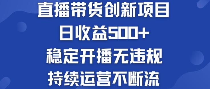 淘宝无人直播带货创新项目：日收益500+  稳定开播无违规  持续运营不断流【揭秘】-chywc