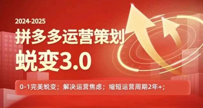 2024-2025拼多多运营策略蜕变3.0，0~1完美蜕变，解决信息焦虑-chywc