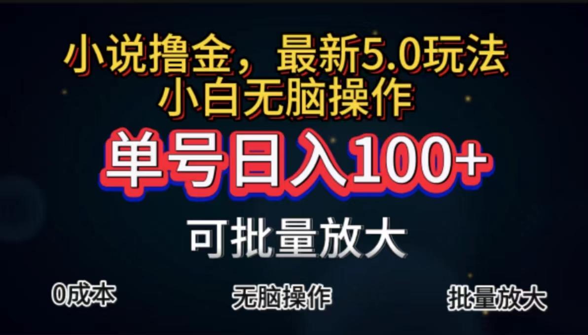 全自动小说撸金，单号日入100+小白轻松上手，无脑操作-chywc