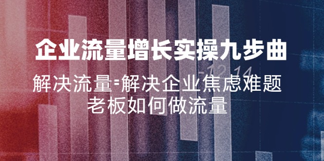 企业流量增长实战九步曲，解决流量=解决企业焦虑难题，老板如何做流量-chywc
