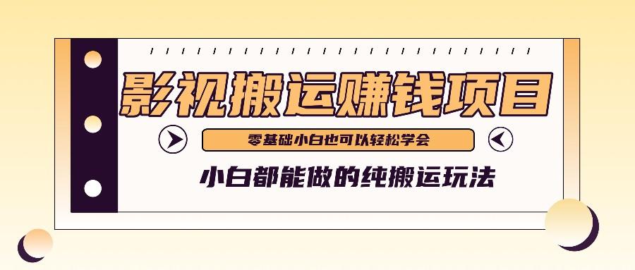 手把手教你操作影视搬运项目，小白都能做零基础也能赚钱-chywc