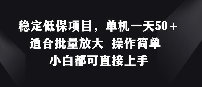 稳定低保项目，单机一天50+适合批量放大 操作简单 小白都可直接上手【揭秘】-chywc