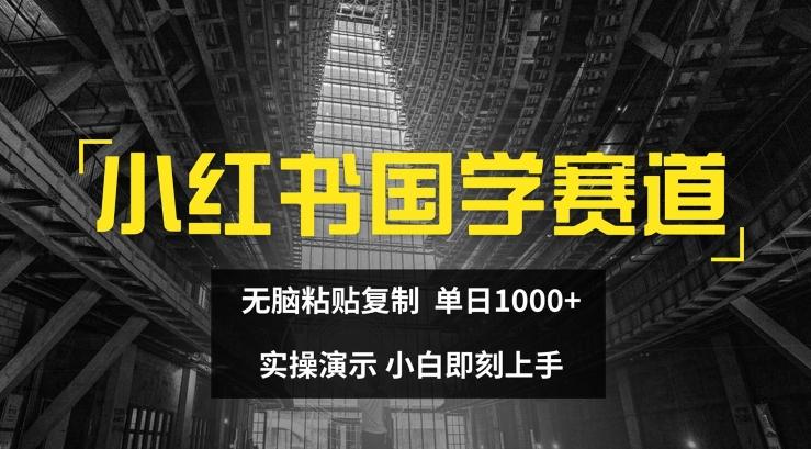 小红书国学赛道，无脑粘贴复制，单日1K，实操演示，小白即刻上手【揭秘】-chywc