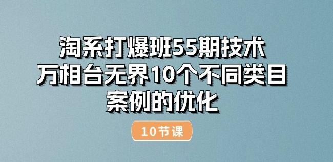 淘系打爆班55期技术：万相台无界10个不同类目案例的优化(10节)-chywc