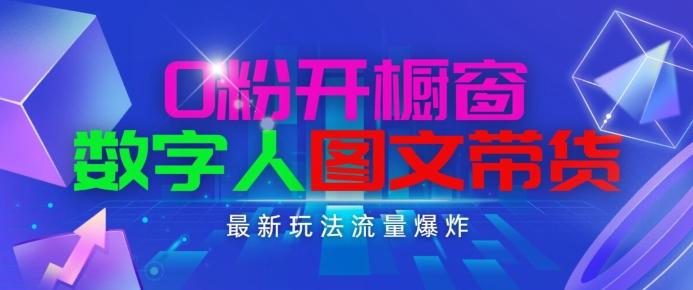 抖音最新项目，0粉开橱窗，数字人图文带货，流量爆炸，简单操作，日入1K+【揭秘】-chywc