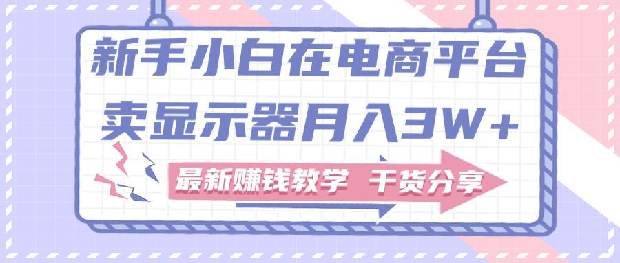 新手小白如何做到在电商平台卖显示器月入3W+，最新赚钱教学干货分享-chywc