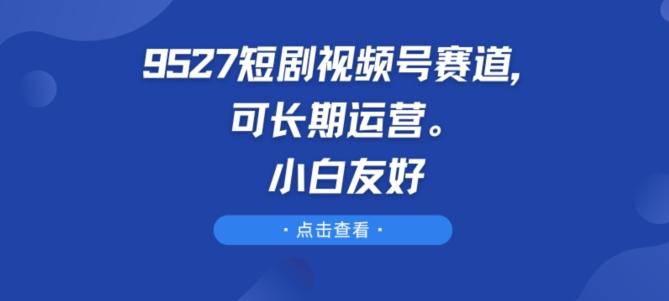 9527短剧视频号赛道，可长期运营，小白友好【揭秘】-chywc