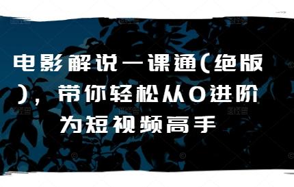 电影解说一课通(绝版)，带你轻松从0进阶为短视频高手-chywc