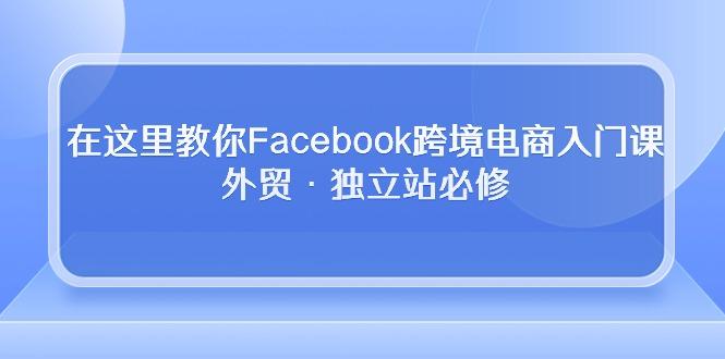 在这里教你Facebook跨境电商入门课，外贸·独立站必修-chywc