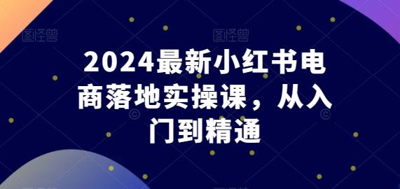 2024最新小红书电商落地实操课，从入门到精通-chywc