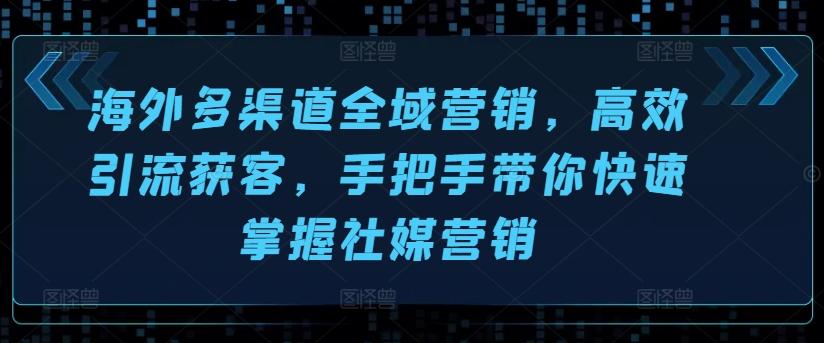 海外多渠道全域营销，高效引流获客，手把手带你快速掌握社媒营销-chywc