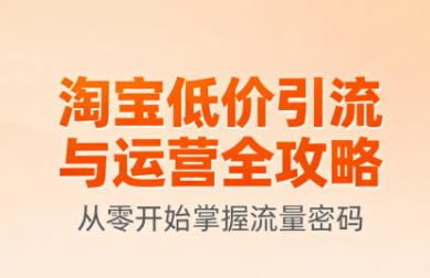 淘宝低价引流与运营全攻略(更新9月)-chywc