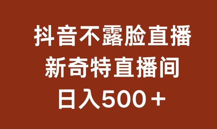 不露脸挂机直播，新奇特直播间，日入500+【揭秘】-chywc