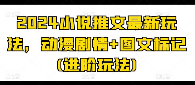2024小说推文最新玩法，动漫剧情+图文标记(进阶玩法)-chywc
