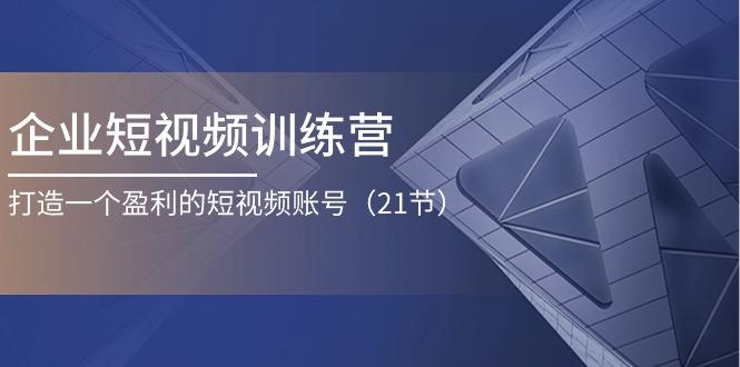 企业短视频训练营：打造一个盈利的短视频账号(21节-chywc