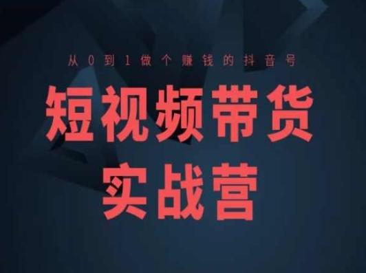 短视频带货实战营(高阶课)，从0到1做个赚钱的抖音号-chywc