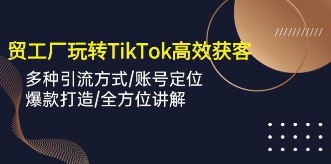 外贸工厂玩转TikTok高效获客，多种引流方式/账号定位/爆款打造/全方位讲解-chywc