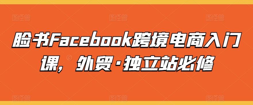 脸书Facebook跨境电商入门课，外贸·独立站必修-chywc
