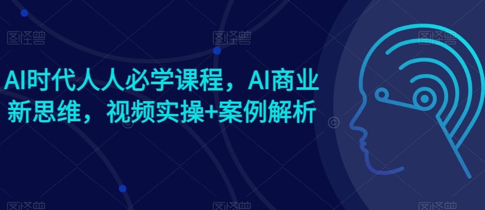 AI时代人人必学课程，AI商业新思维，视频实操+案例解析【赠AI商业爆款案例】-chywc