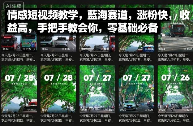 情感短视频教学，蓝海赛道，涨粉快，收益高，手把手教会你，零基础必备-chywc