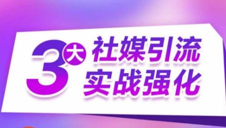 3大社媒引流实战强化，多渠道站外引流，高效精准获客，订单销售额翻倍增长-chywc