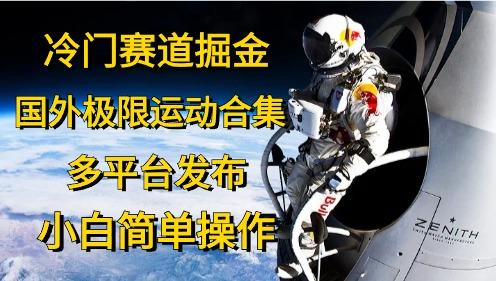 冷门赛道掘金，国外极限运动视频合集，多平台发布，小白简单操作-chywc
