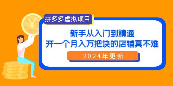 (9744期)拼多多虚拟项目：入门到精通，开一个月入万把块的店铺 真不难(24年更新)-chywc