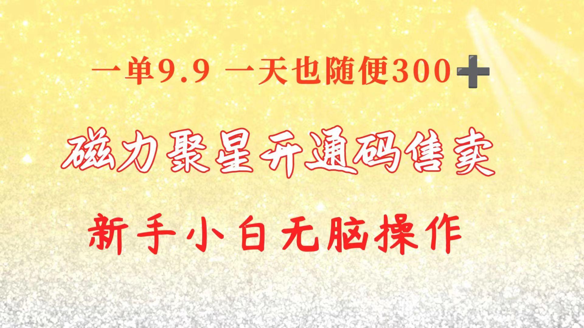 快手磁力聚星码信息差 售卖  一单卖9.9  一天也轻松300+ 新手小白无脑操作-chywc