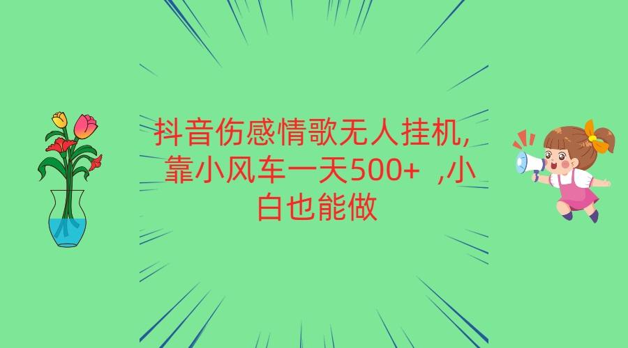 抖音伤感情歌无人挂机 靠小风车一天500+ 小白也能做-chywc