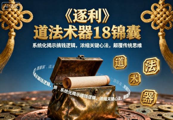 《逐利》道法术器18锦囊，系统化揭示搞钱逻辑，浓缩关键心法，颠覆传统思维-chywc