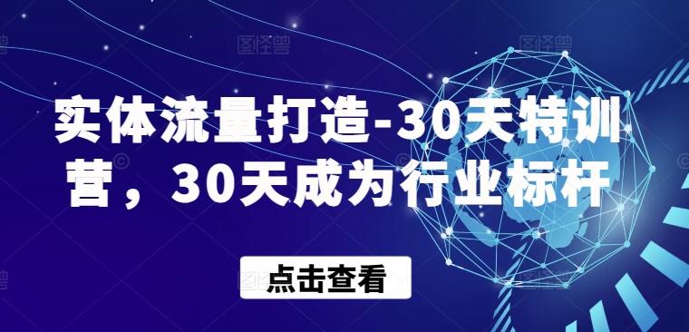 实体流量打造-30天特训营，30天成为行业标杆-chywc