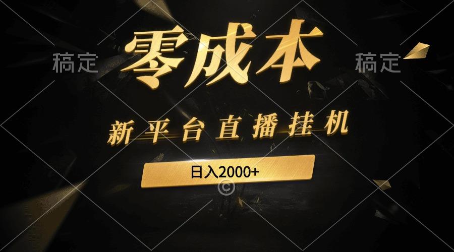 (9841期)新平台直播挂机最新玩法，0成本，不违规，日入2000+-chywc