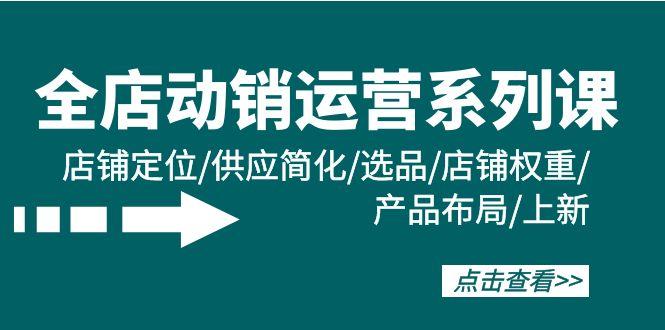 (9845期)全店·动销运营系列课：店铺定位/供应简化/选品/店铺权重/产品布局/上新-chywc
