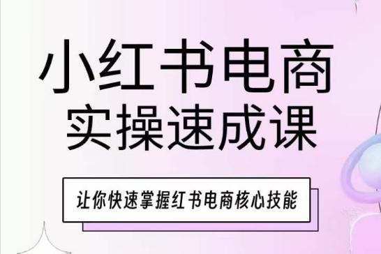 小红书电商实操速成课，让你快速掌握红书电商核心技能-chywc