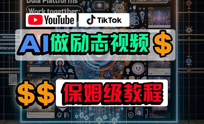 利用AI制作励志视频，在YouTube和TikTok赚钱，小白可做(附工具-chywc