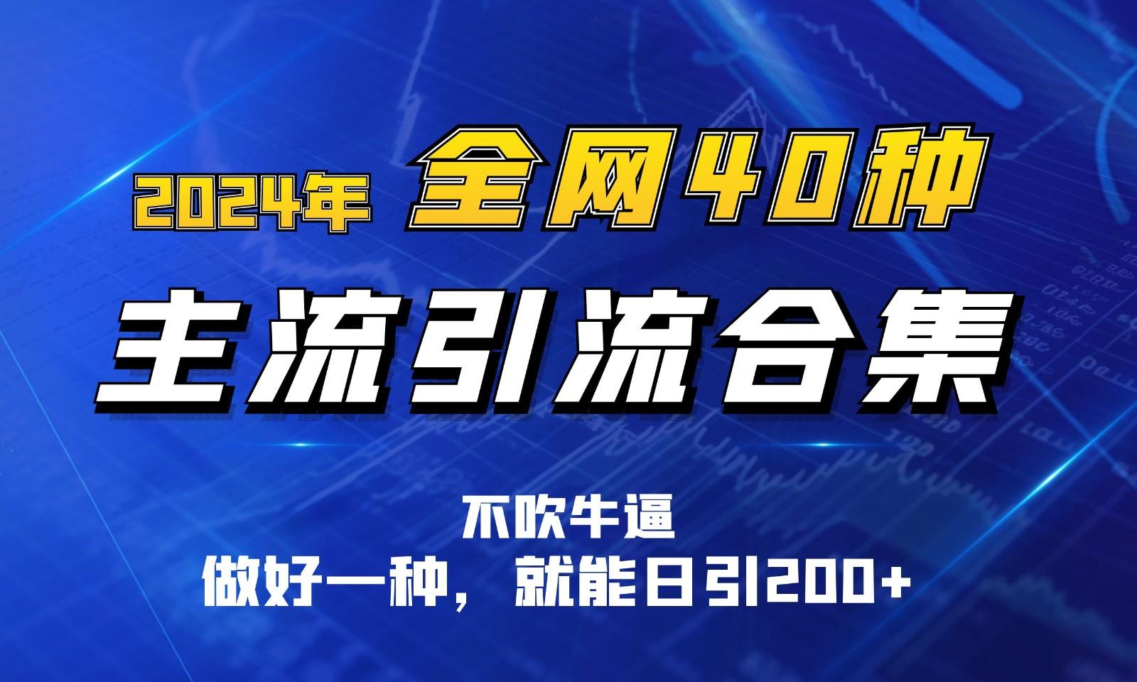 2024年全网40种暴力引流合计，做好一样就能日引100+-chywc