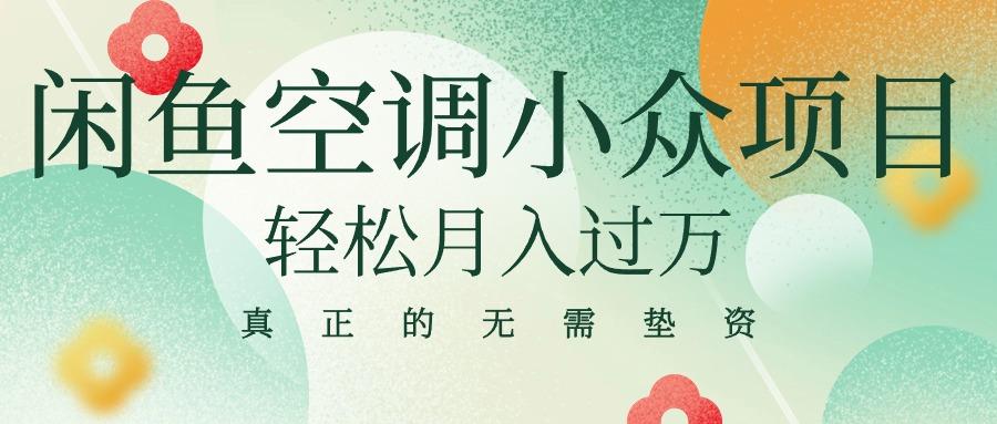 闲鱼卖空调小众项目 轻松月入过万 真正的无需垫资金-chywc