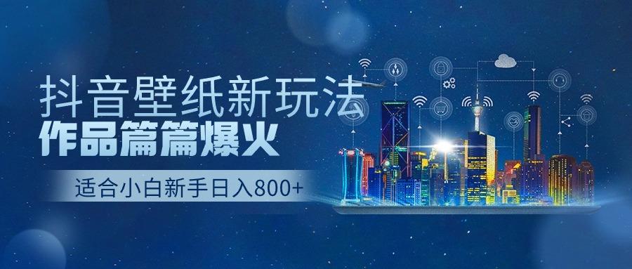 (9842期)抖音壁纸号新玩法，作品篇篇爆火，日收益500+-chywc