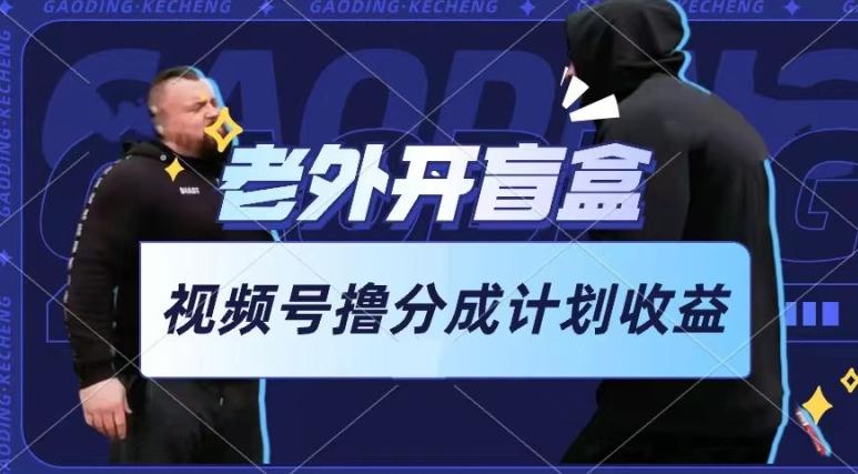 老外开盲盒视频，撸视频号分成计划收益，每天只需一小时，新手小白轻松上手【揭秘】-chywc